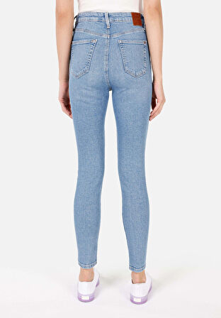 Skinny Fit   Kadın İndigo Jean Pantolon