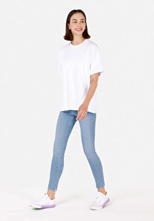 Skinny Fit   Kadın İndigo Jean Pantolon