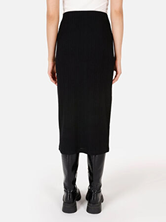 Slim Fit Siyah Kadın Etek