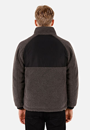 Regular Fit     Erkek Gri Mont