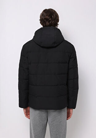 Regular Fit     Erkek Siyah Mont