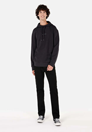 Comfort Fit   Erkek Siyah Sweatshirt