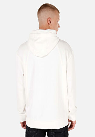Comfort Fit   Erkek Beyaz Sweatshirt