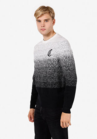 Regular Fit Yuvarlak Yaka  Erkek Siyah Kazak