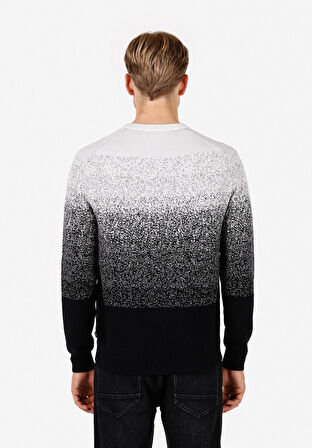 Regular Fit Yuvarlak Yaka  Erkek Siyah Kazak