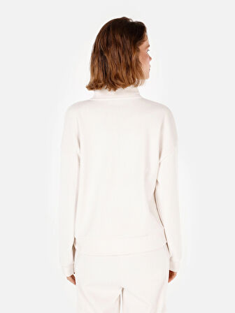 Ekru Kadın Sweatshirt