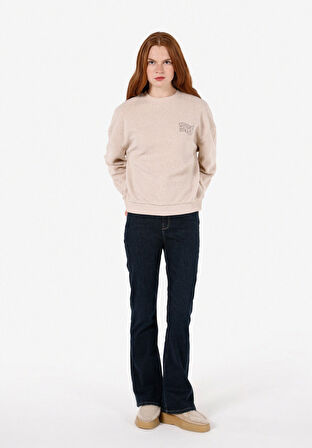 Bej Kadın Sweatshirt