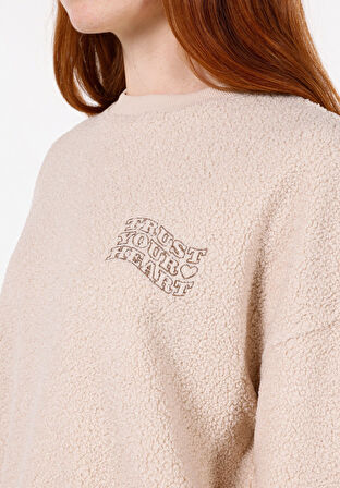 Bej Kadın Sweatshirt