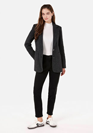 Regular Fit    Kadın Gri Ceket