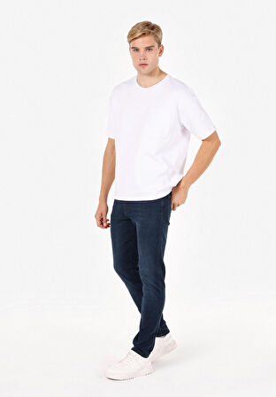 Skinny Fit Yüksel Bel Dar Paça Erkek İndigo Jean Pantolon