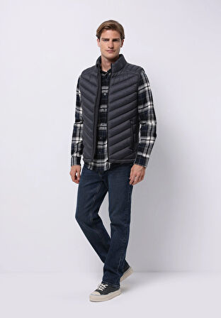 Slim Fit     Erkek Antrasit Yelek