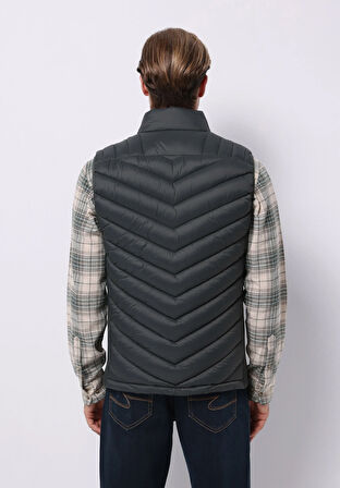 Slim Fit     Erkek Yeşil Yelek
