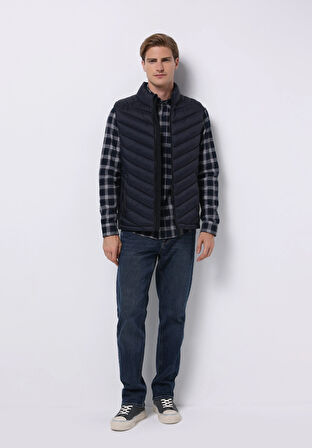 Slim Fit     Erkek Lacivert Yelek