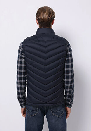 Slim Fit     Erkek Lacivert Yelek