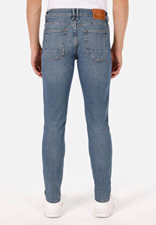 Slim Fit   Erkek Koyu İndigo Jean Pantolon