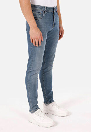 Slim Fit   Erkek Koyu İndigo Jean Pantolon