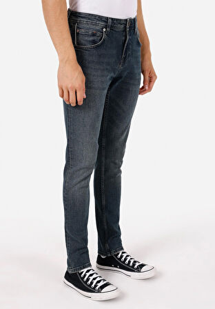 Straight Fit   Erkek İndigo Jean Pantolon