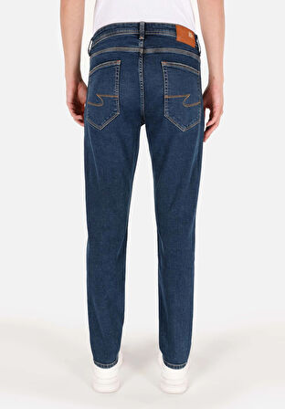 Regular Fit   Erkek Lacivert Jean Pantolon