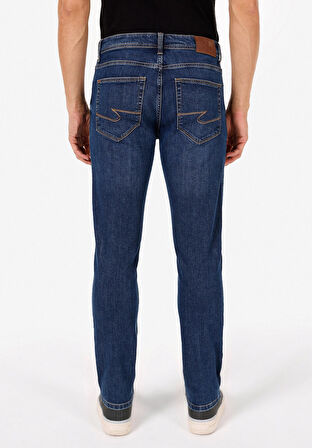 Straight Fit   Erkek İndigo Jean Pantolon