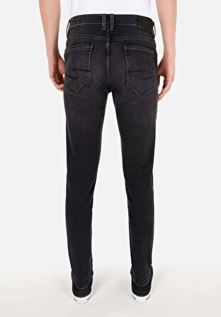 Slim Fit   Erkek Siyah Jean Pantolon
