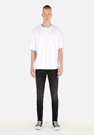 Slim Fit   Erkek Siyah Jean Pantolon