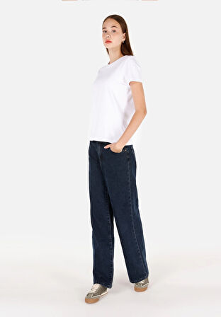 Regular Fit   Kadın Koyu İndigo Jean Pantolon