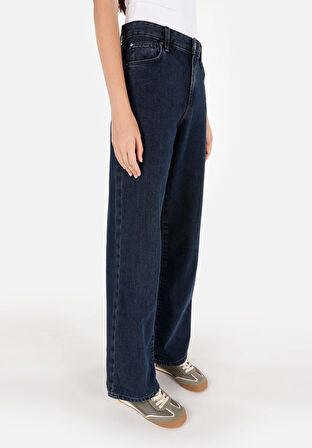 Regular Fit   Kadın Koyu İndigo Jean Pantolon