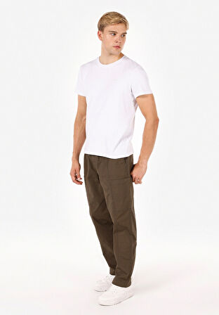 Relaxed Fit Orta Bel Geniş Paça Erkek Yeşil  Pantolon Cl1071446