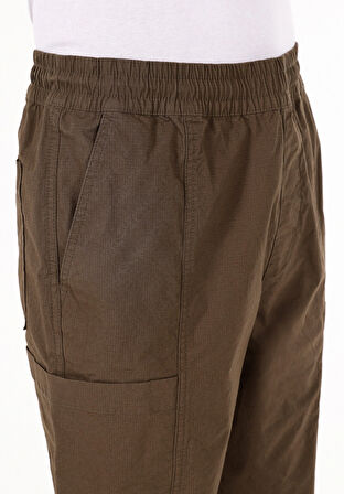 Relaxed Fit Orta Bel Geniş Paça Erkek Yeşil  Pantolon Cl1071446