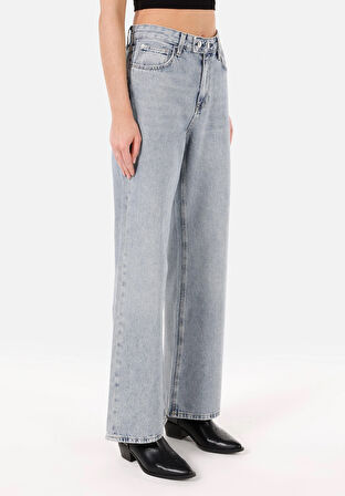 Regular Fit   Kadın İndigo Jean Pantolon