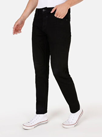 067 Jack Normal Kesim Orta Bel Düz Paça Siyah Erkek Pantolon Cl1071698