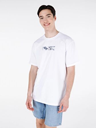Beyaz Erkek Tshirt K.kol