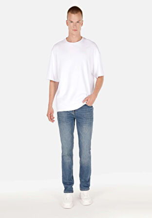 Straight Fit   Erkek Koyu İndigo Jean Pantolon