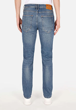 Straight Fit   Erkek Koyu İndigo Jean Pantolon