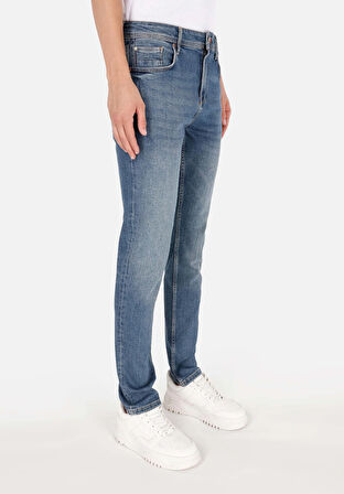 Straight Fit   Erkek Koyu İndigo Jean Pantolon