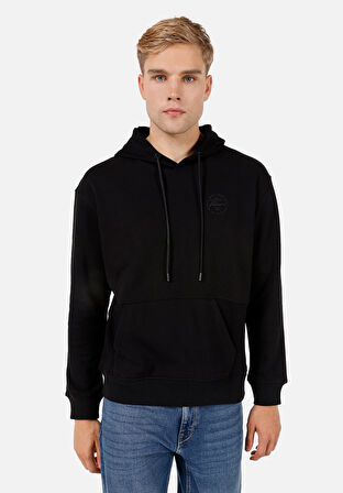 Comfort Fit   Erkek Siyah Sweatshirt