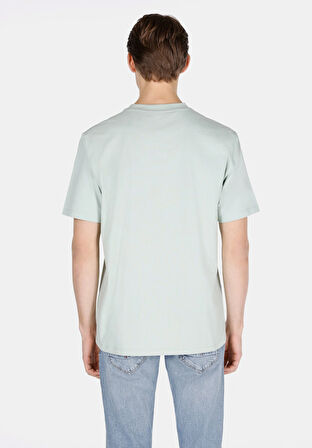 Comfort Fit Yuvarlak Yaka Düz Erkek Yeşil Kısa Kol Tişört