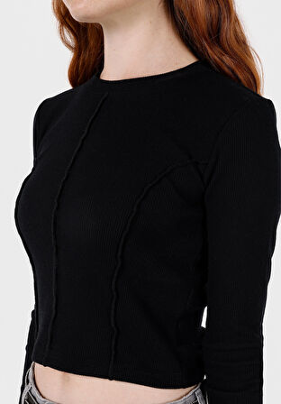 Siyah Kadın Bluz U.kol
