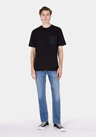 045 Davıd Regular Fit Orta Bel Düz Paça Erkek Mavi Jean Pantolon Cl1072209
