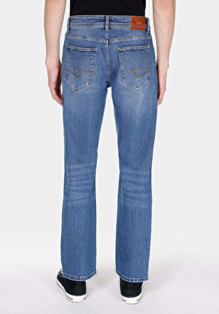 045 Davıd Regular Fit Orta Bel Düz Paça Erkek Mavi Jean Pantolon Cl1072209