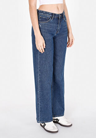 Regular Fit   Kadın İndigo Jean Pantolon