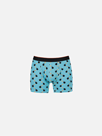 Modern Fit Baskılı Erkek Yeşil Boxer Cl1072511