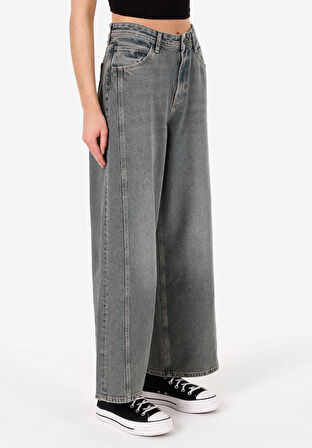Regular Fit   Kadın İndigo Jean Pantolon