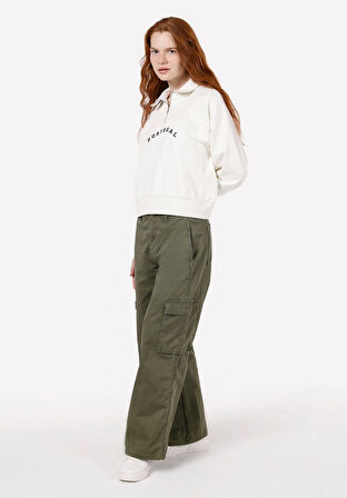 Beyaz Kadın Sweatshirt