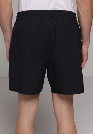 Slim Fit Düz Erkek Siyah Deniz Şortu