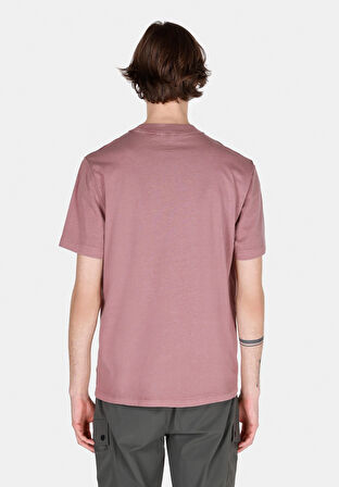 Comfort Fit Yuvarlak Yaka Düz Erkek Pembe Kısa Kol Tişört Cl1072858