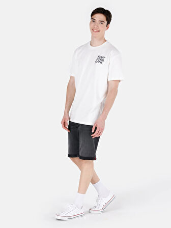Beyaz Erkek Tshirt K.kol