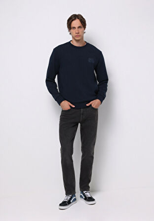 Regular Fit Orta Bel Daralan Paça Erkek Siyah Jean Pantolon