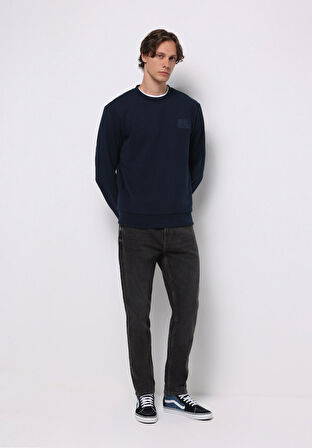 Regular Fit Orta Bel Daralan Paça Erkek Siyah Jean Pantolon