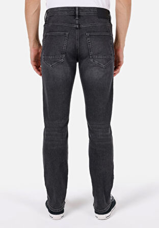 044 Karl Straight Fit Düşük Bel Düz Paça Erkek Siyah Jean Pantolon